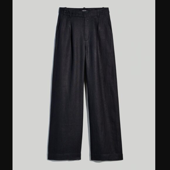 Madewell Petite Harlow Linen Wide-Leg Pant - Picture 1 of 4
